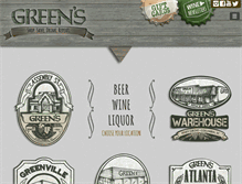 Tablet Screenshot of greensbeverages.com